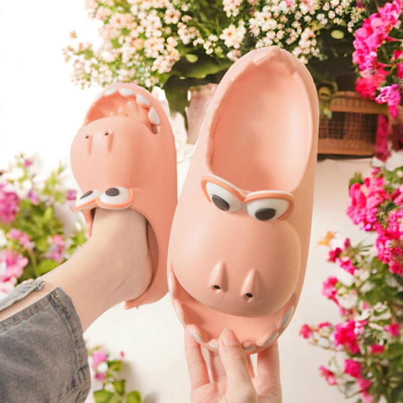 Kids Dinosaur Slippers Wholesale Summer Cartoon Parent Child Outdoor Home EVA Sandals Women Men Kids Cute Slippers Baby Shoes