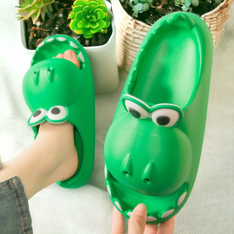 Kids Dinosaur Slippers Wholesale Summer Cartoon Parent Child Outdoor Home EVA Sandals Women Men Kids Cute Slippers Baby Shoes